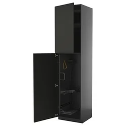 METOD Visoki element-ostava, Crnosiva/Nickebo boja antracita, mat, 60x60x240 cm