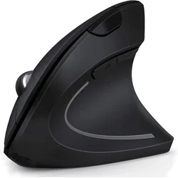 BREZŽIČNA ČRNA BLUETOOTH USB 2.4G ERGONOMSKA NAVPIČNA MIŠKA