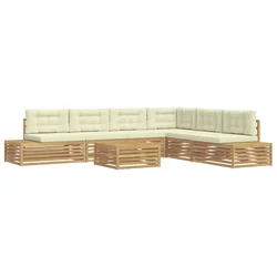 8 pcs Set vanjskih sofa Bijela