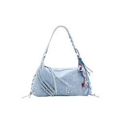 Desigual Torba za čez ramo moder denim