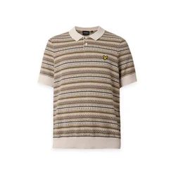Lyle & Scott Pulover bež/svetlo bež/temno rjava/antracit