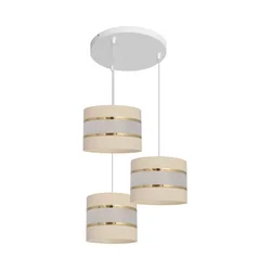Luster na sajli HELEN 3xE27/15W/230V krem boje