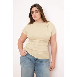 Trendyol Curve Ženska bluza Tbbss26Af00075, Bež