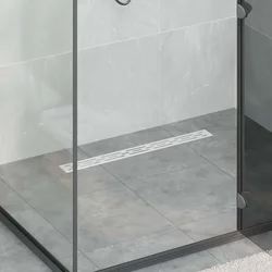 Odvod za tuš s dizajnom linije Srebrno 70 cm