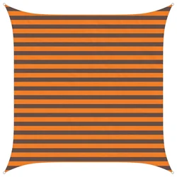 Vidaxl Sončno platno Oranžna in Rjava 2,5 x 2,5 m