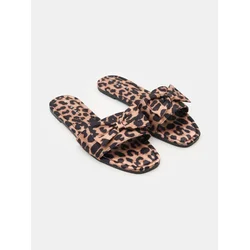 Sinsay - Papuče sa mašnom u leopard šari - šareno