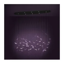 Eglo 390436 - LED prigušiva viseća lampa na sajli ADRADOS 8xLED/4,2W/230V crna/prozirna