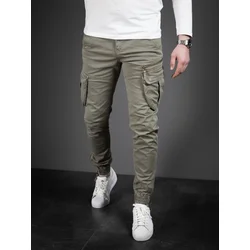 Denistar Muške pantalone 100/2708, Kargo, Maslinaste