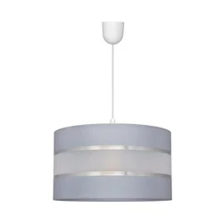 Luster na sajli HELEN 1xE27/15W/230V prečnika 35 cm siva/srebrna