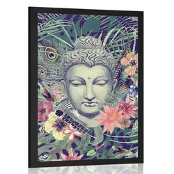 Plakat Buda na eksotičnem ozadju - 30x45 silver