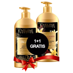 EVELINE - LUXURY 24K GOLD BODY MILK 350ml + VANILLA BODY MILK 350ml