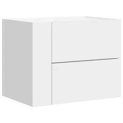 Vidaxl Stenska nočna omarica bela 45x30x35 cm