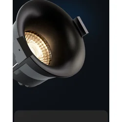 Cdn LED ugradna lampa, 7W, 3500K, Crna