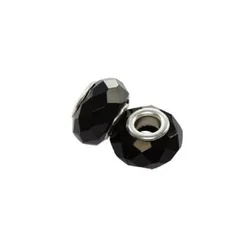 Akrilna perla u PANDORA stilu 9*15 mm crna