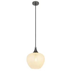 Globo 15548HK - Luster na sajli MAXY 1xE27/40W/230V, prečnik 24 cm, bela/antracit