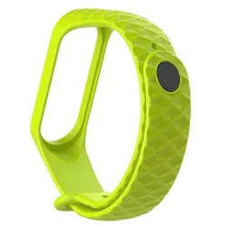 BStrap Xiaomi Mi Band 3/4 Silicone Diamond pašček, Fruit Green