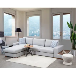 Atelier del Sofa Ugaona garnitura Loop 14 95x85x332cm Svetlosiva