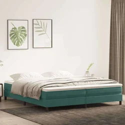 Box Spring krevet bez madracem tamnozeleni 200x210 cm baršun