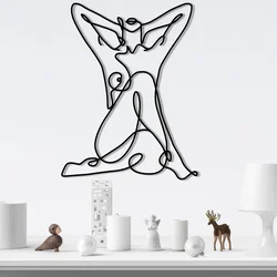 Wallity Zidna dekoracija Geometric Nude Woman, 38x50 cm, 1.2mm, Crna