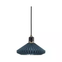 Halo Design 744060- Luster na sajli PARIS 1xG9/28W/230V prečnik 24 cm plava/mesing/hrast