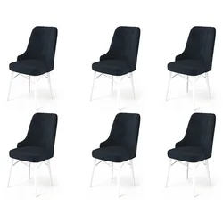 Hanah Home Set stolica Pare, 46x94x46 cm, 6 komada, Antracit-bele