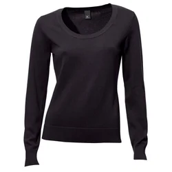 heine Rundhals-Pullover, črna