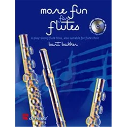 BAKKER:MORE FUN FOR FLUTES +CD FOR 3 FLUTES