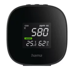 HAMA varna naprava za merjenje kakovosti zraka, merjenje CO2, temperature in vlažnosti okolja