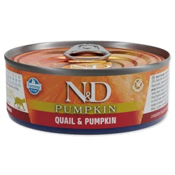 FARMINA Vlažna hrana za mačke ND Can Cat Pumpkin bundeva i prepelica 80g