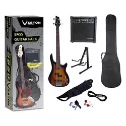 VESTON GUITARS VJPB-SB Mini bas kitara komplet