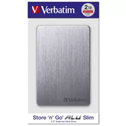 VERBATIM Eksterni Alu Slim HDD 2TB (Grey)