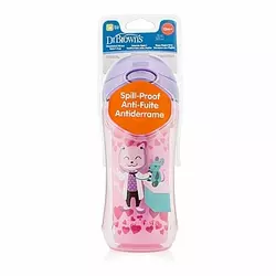 Dr.Browns Trening čaša sa slamčicom 300ml, roze