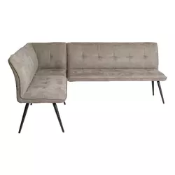 UGAONA KLUPA braon, crna metal, tekstil