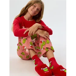 Sinsay - Natikače od imitacije krzna Grinch - crvena