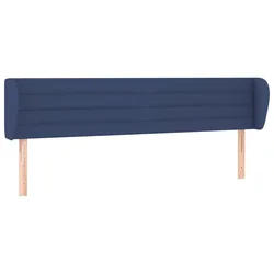 Vidaxl Vzglavje z ušesi modro 203x23x78/88 cm blago