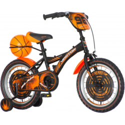 BASKET 16” DEČIJI BICIKL CRNO NARANDŽAST