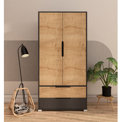 HANAH HOME Ormar Flora 90 Anthracite Safir hrast