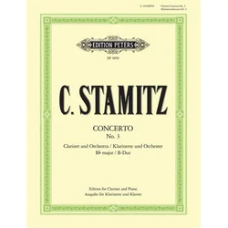STAMITZ C.:CONCERTO NO.3 B-DUR CLARINET AND PIANO