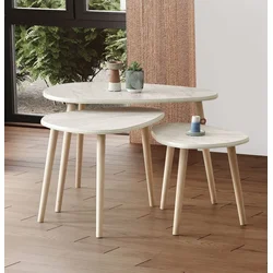 Hanah Home Set klub stolova Alvin, 3 komada, Bež