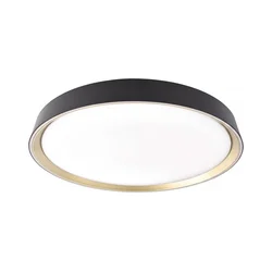 LED stropno svetlo ILVI, prigušiva, LED/45W/230V 2700-6500K prečnik 50 cm crna/mesing + daljinski upravljač