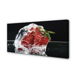 tulup.si Slika na platnu Strawberry v ledeni kocki 100x50 cm