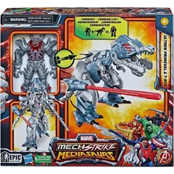 MARVEL FIGURA Marvel Mech Strike Mechasaurs Ultron Primeval + T-R3X