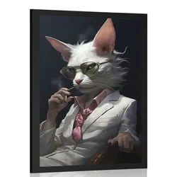 Plakat živalski gangster mačka - 20x30 no frame