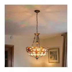Brilagi - Tiffany vitražni luster na lancu MIRABELLA 3xE27/60W/230V prečnik 50 cm