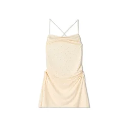 Bershka Obleka ecru