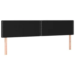 Vidaxl Posteljno vzglavje črna 200x5x78/88 cm blago
