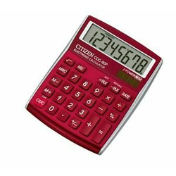 CITIZEN kalkulator CDC-80RDWB, vinsko rdeč