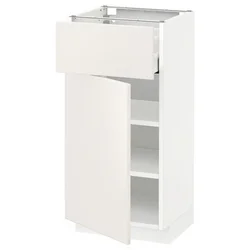 METOD / MAXIMERA Podni element s fiokom/vratima, bela/Veddinge bela, 40x37 cm