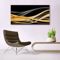 tulup.si Steklena slika Abstrakcija graphics 140x70 cm 2 obešalnika