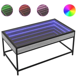 Stolić s beskonačnim LED svjetlima boja hrasta 90x50x41 cm
